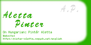 aletta pinter business card