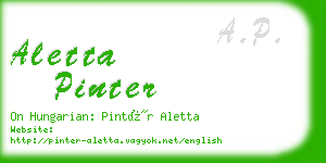 aletta pinter business card